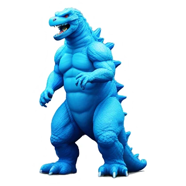 Godzilla blue fluo toy sticker