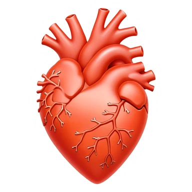 Coral color heart sticker