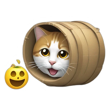 Un chat mort dans une poubelles sticker