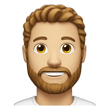 white guy with brown hair and beard sticker
