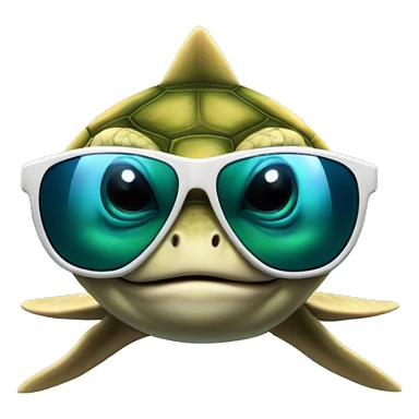 turtle shark with sun glasses sticker