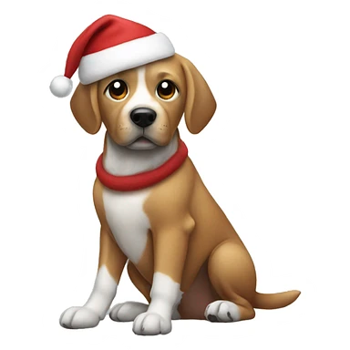 Dog with Santa  sticker