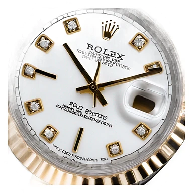 Rolex datejust two tone fluted bezel oyster bracelet diamond dial sticker