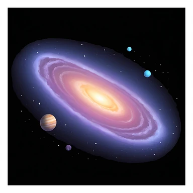 distant galaxy sticker