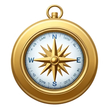 Kompass in gold sticker