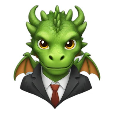 Dragon with suit sticker
