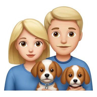 couple and their pet dog sticker