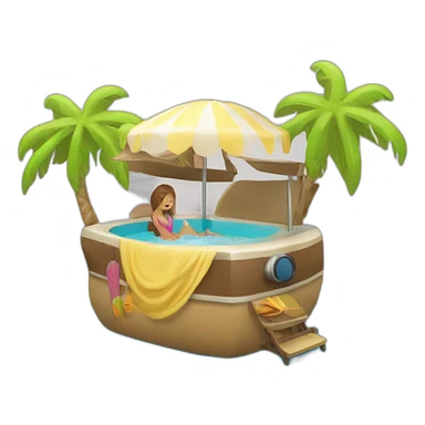 Vacances a la plage sticker