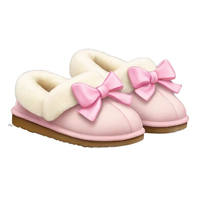 ugg slippers with light pink bows on the back sticker