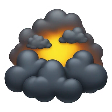 Dark cloud with ⛈️ sticker