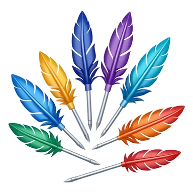 cible fléchette de différente couleur sticker