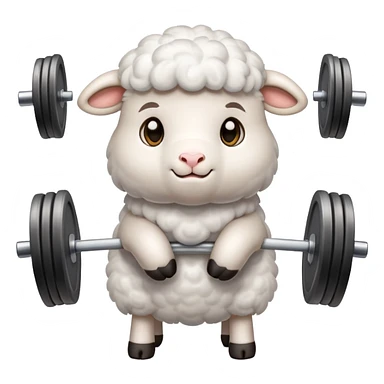 Lamb doing gym sticker