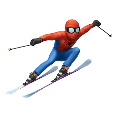 Peter Parker skiing sticker