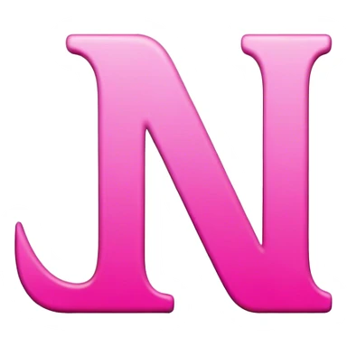 Pink letter n sticker