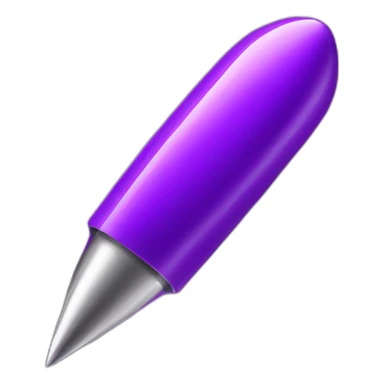 3D purple bullet sticker