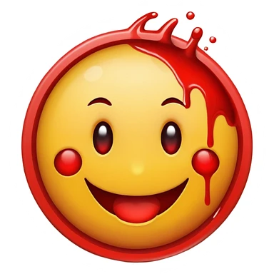 Bloody shot emoji smiley  sticker