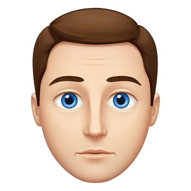 a man with deep blue almond eyes and hollow cheeks with a perfect jawline sticker