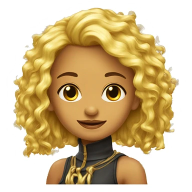 cabelo amarelo ate os ombros cor de pele beji menina com um golden olhos escuros com camizeta lilaz com um iphad lilaz sticker