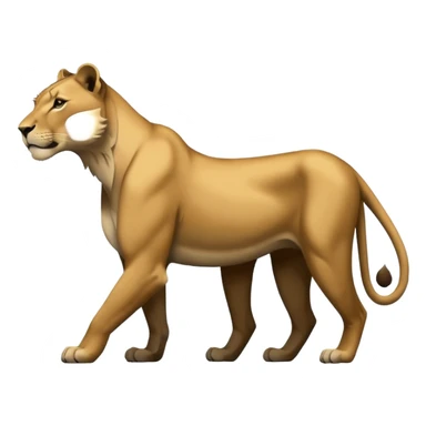 a lioness's silhouette sticker