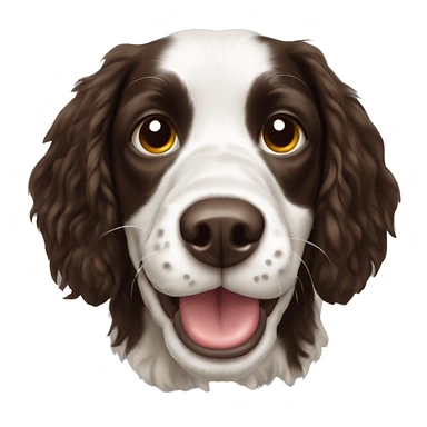 Springer spaniel crazy face sticker