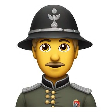 german soldier with a pickelhaube  sticker