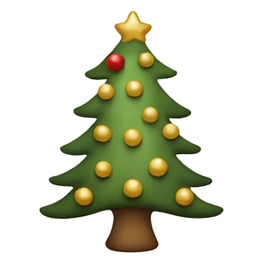Christmas tree beige sticker