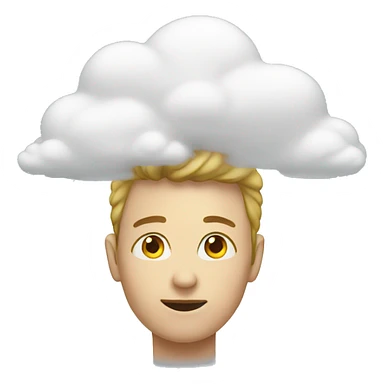 person in a cloud sticker