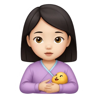 Asian baby girl sticker