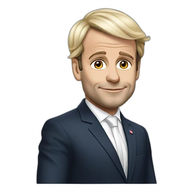 president macron dressed up like a girl sticker