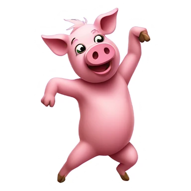 Dancing pig at night club  sticker
