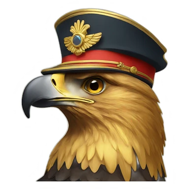 golden imperial eagle with napoleon hat sticker