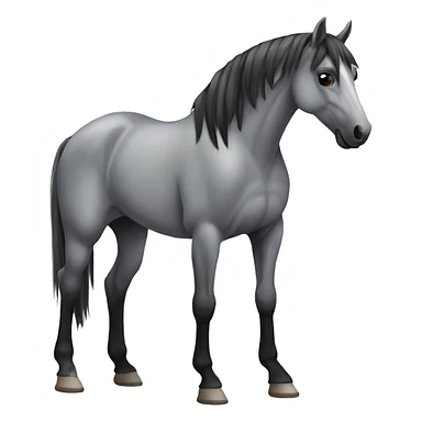 Skinny grey and black horse  sticker