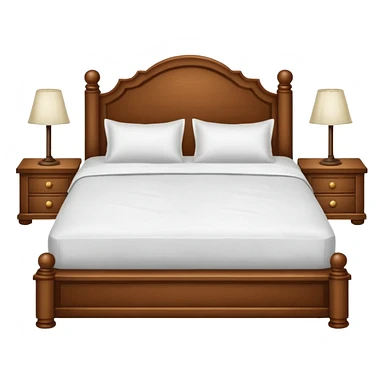 a bed, classic look, no text sticker