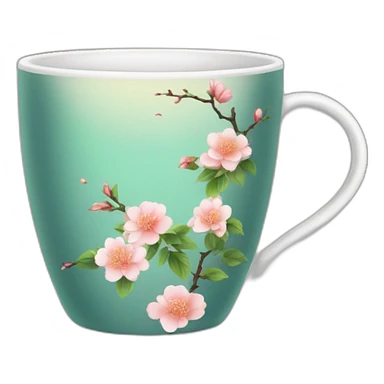 Chinese cup of tea without handle sticker