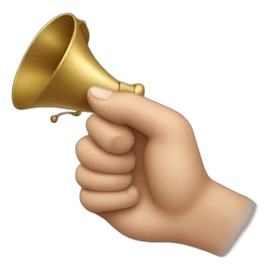 Hand ringing a bell sticker