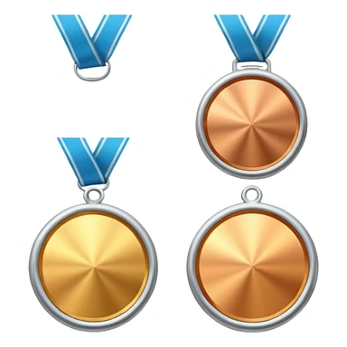 gold, silver and bronze medal sticker
