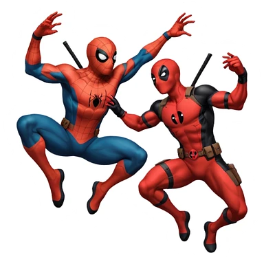 Spider-Man and Deadpool sticker