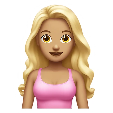 Blonde curvy Pilates princess pink sticker