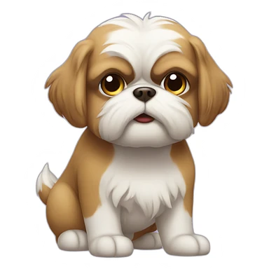 Angry shitzu sticker