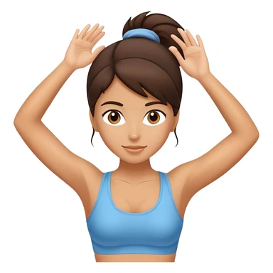 Brunette Pilates girl sticker