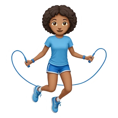 Black girl jumping rope sticker