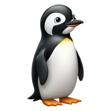 Kissy penguin sticker