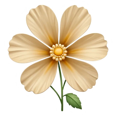 flower beige sticker