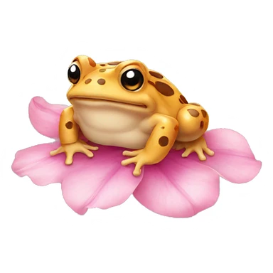 toad covered in petals sticker