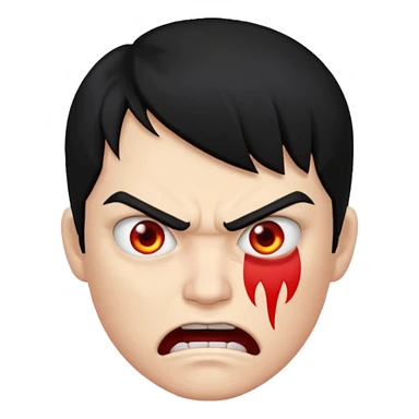 angry face with symbols on mouth sticker