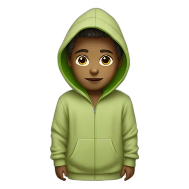 Boy in yoda hoodie sticker