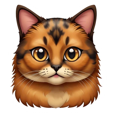 tortoiseshell mostly brown and black no white cat angel sticker