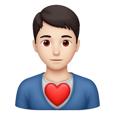 King in hearts red person sticker