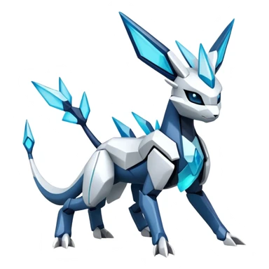 Futuristic Kyurem-Glaceon-dialga-hybrid, full body sticker