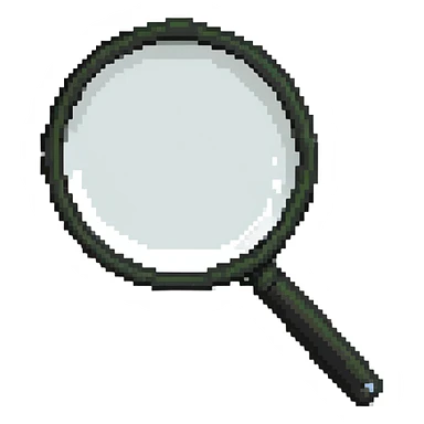magnifying glass sticker